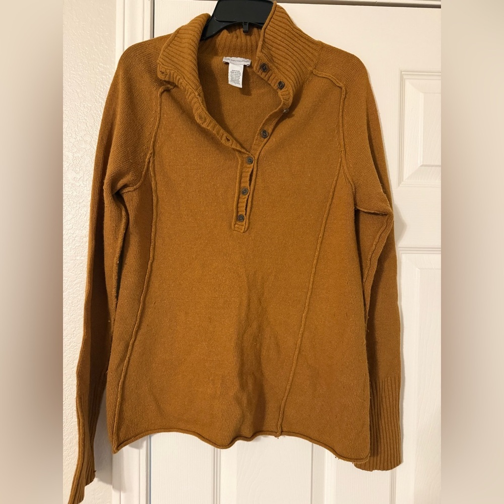 Soft Surroundings Women's Turtleneck Sweater - Rich Mustard
